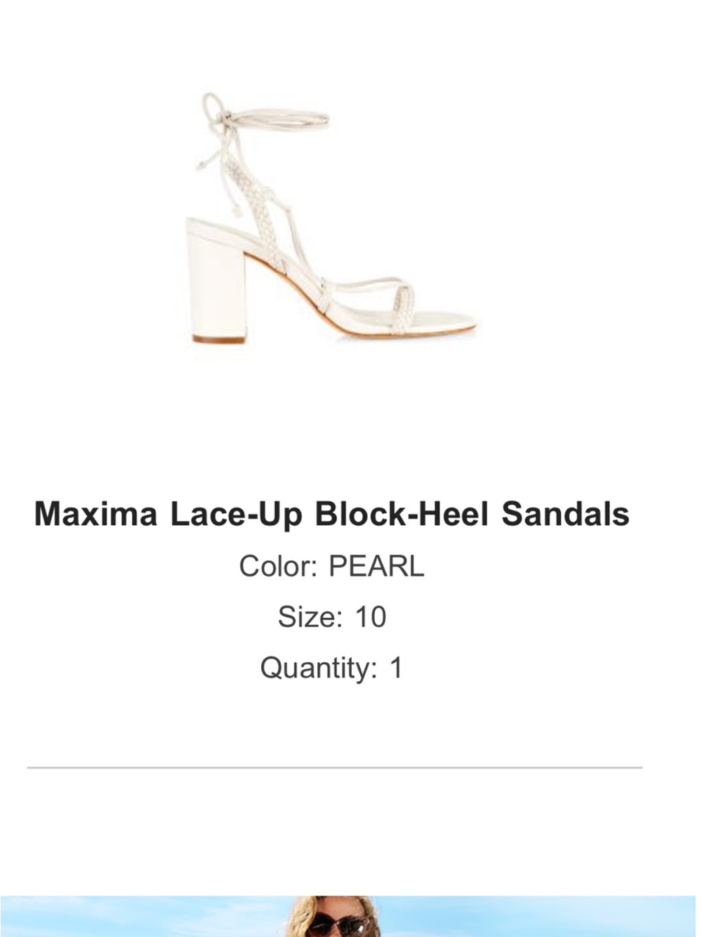 Maxima Pearl Lace-Up Block Heel Sandals with Ankle Tie
